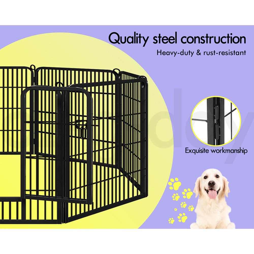 BEASTIE Dog Cage Pet Crate Kennel Cat Collapsible Metal Playpen 24"~ 48" Large - Picture 96 of 124