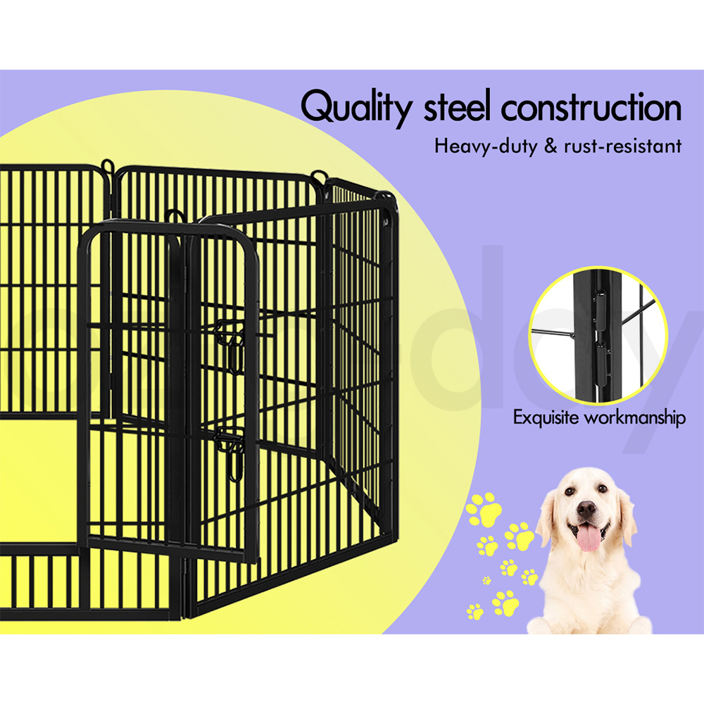 BEASTIE Dog Cage Pet Crate Kennel Cat Collapsible Metal Playpen 24"~ 48" Large - Picture 107 of 124
