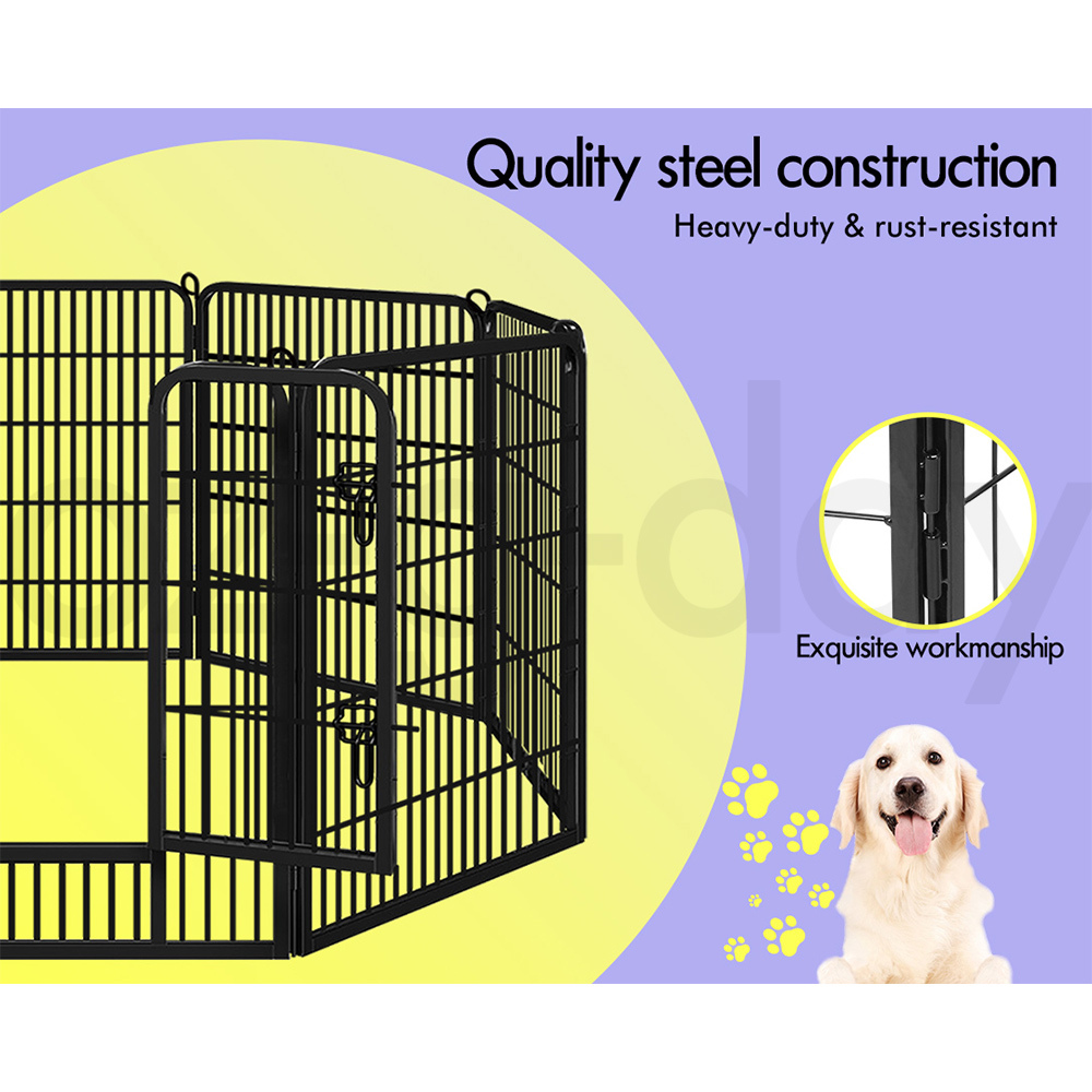 BEASTIE Dog Cage Pet Crate Kennel Cat Collapsible Metal Playpen 24"~ 48" Large - Picture 118 of 124