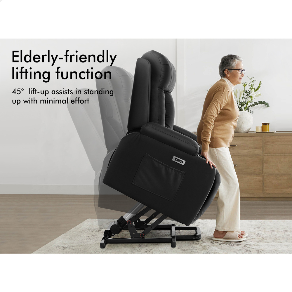 ALFORDSON Recliner Chair Armchair Power Lift Heated Massage Lounge Sofa Couch - Picture 7 of 72