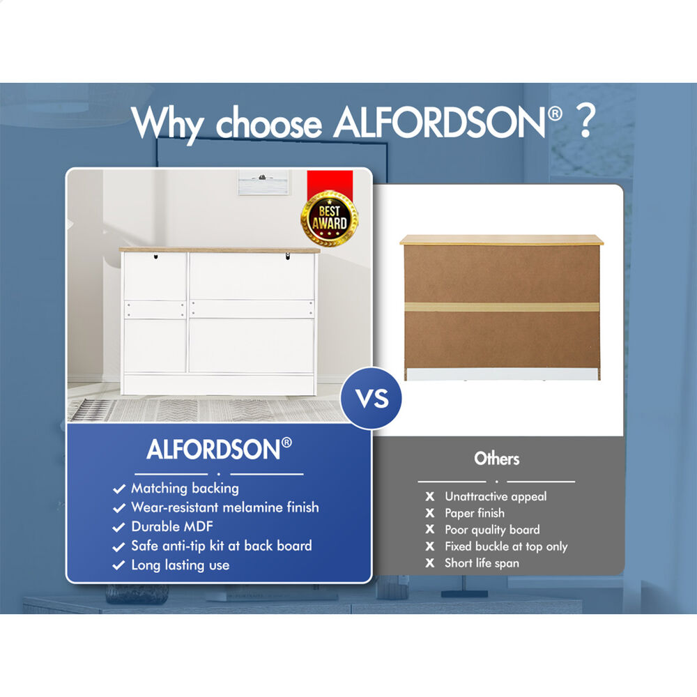 ALFORDSON Buffet Sideboard Cupboard Cabinet Storage Kitchen Hallway Doors Drawer - Picture 113 of 240
