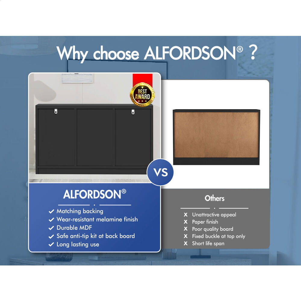 ALFORDSON Buffet Sideboard Cupboard Cabinet Storage Kitchen Hallway Doors Drawer - Picture 197 of 240