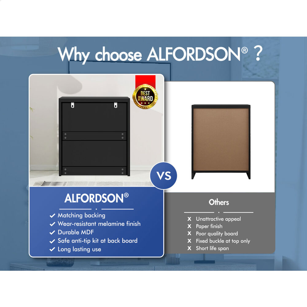 ALFORDSON Buffet Sideboard Cupboard Cabinet Storage Kitchen Hallway Doors Drawer - Picture 221 of 240