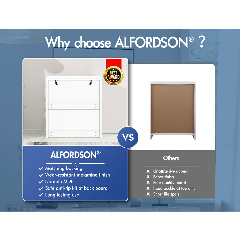 ALFORDSON Buffet Sideboard Cupboard Cabinet Storage Kitchen Hallway Doors Drawer - Picture 233 of 240