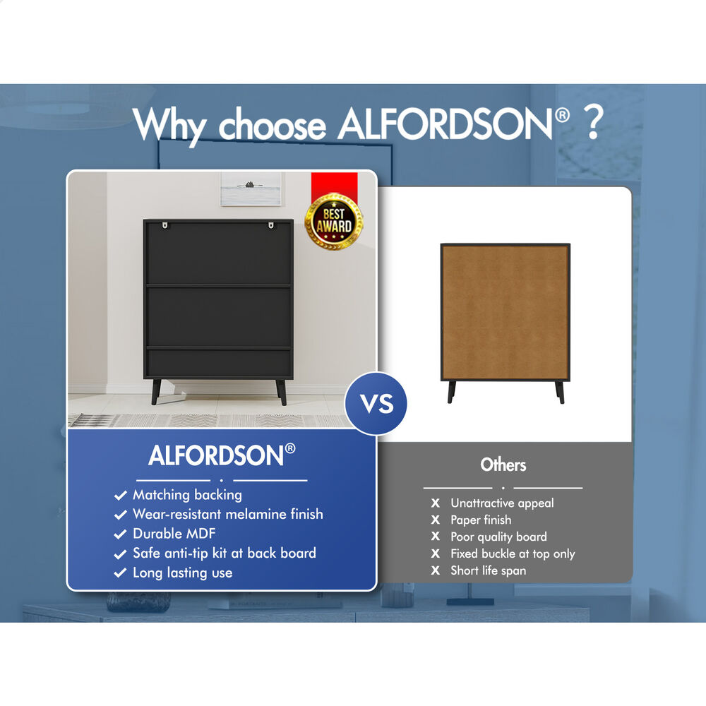 ALFORDSON Buffet Sideboard Cupboard Cabinet Storage Kitchen Hallway Doors Drawer - Picture 161 of 240