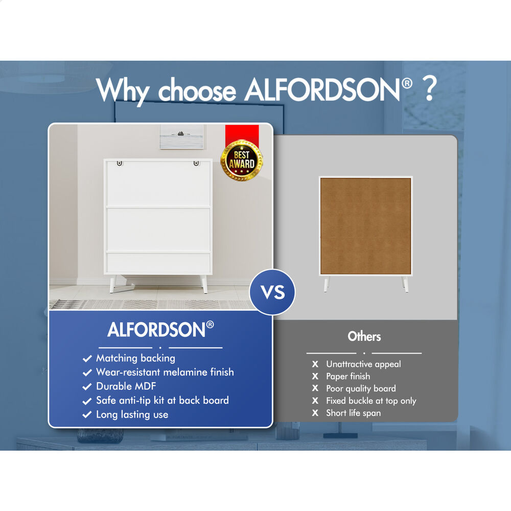 ALFORDSON Buffet Sideboard Cupboard Cabinet Storage Kitchen Hallway Doors Drawer - Picture 173 of 240