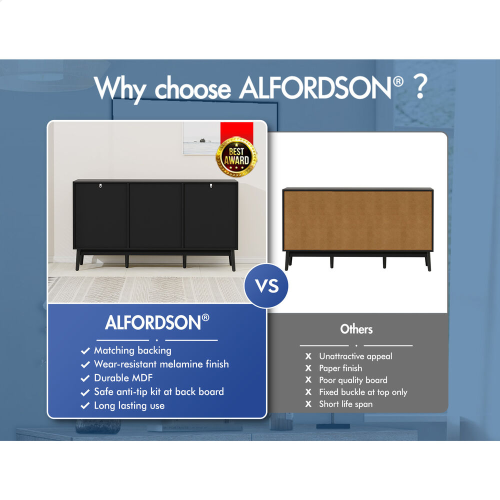 ALFORDSON Buffet Sideboard Cupboard Cabinet Storage Kitchen Hallway Doors Drawer - Picture 41 of 240