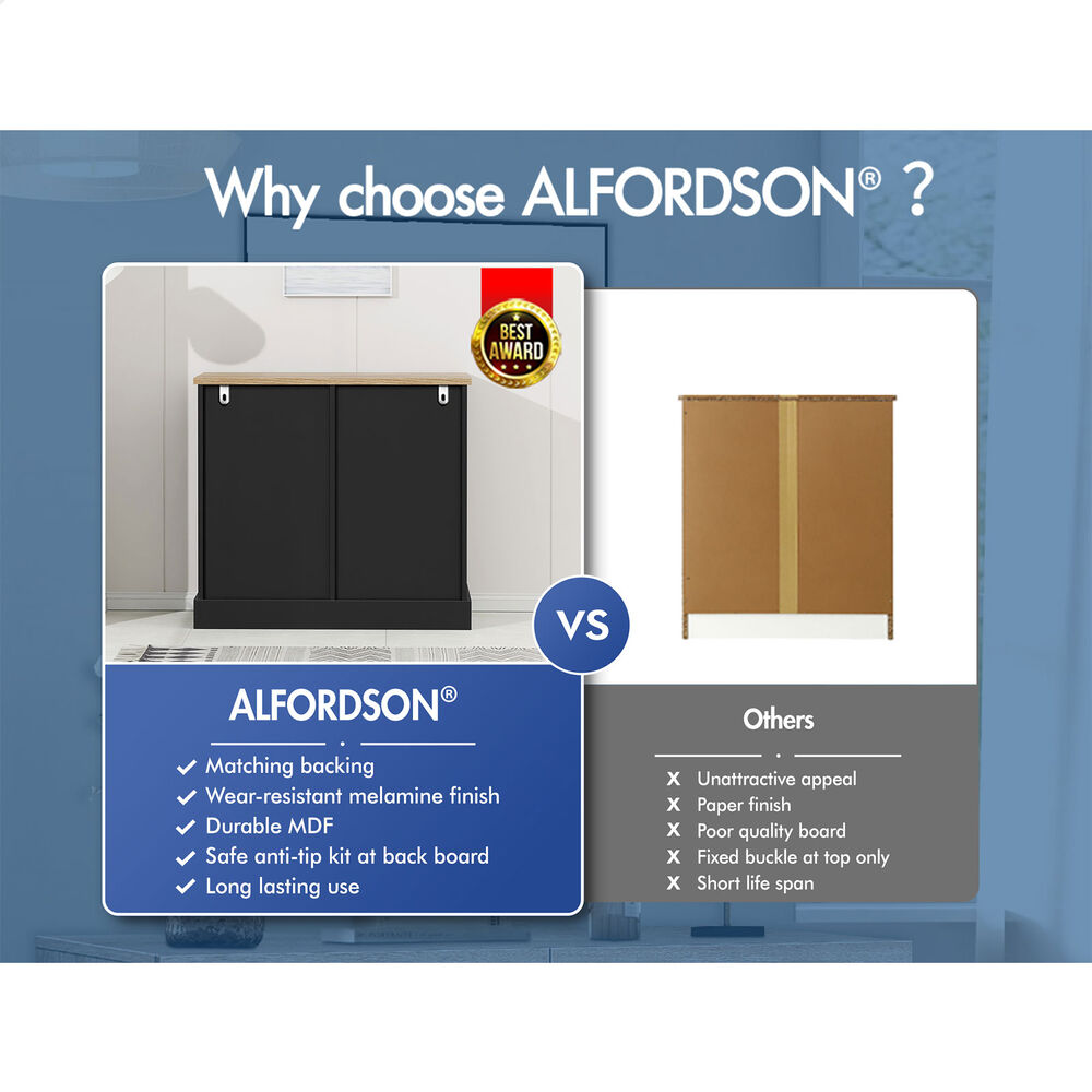 ALFORDSON Buffet Sideboard Cupboard Cabinet Storage Kitchen Hallway Doors Drawer - Picture 65 of 240