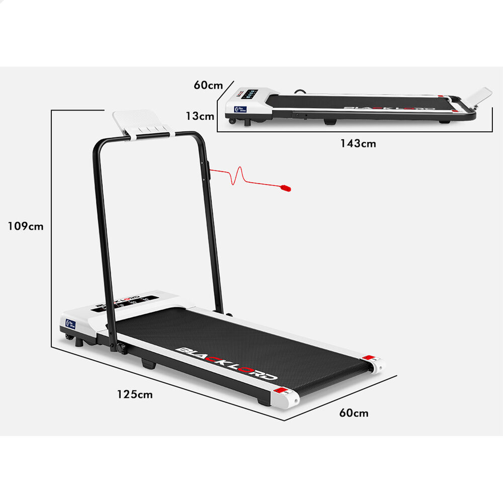 BLACK LORD Treadmill Electric Walking Pad Under Desk Home Gym 400mm Black - Picture 90 of 97