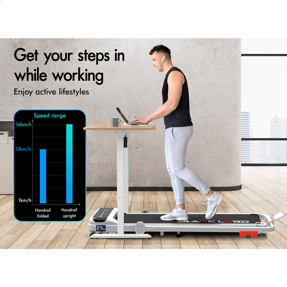 BLACK LORD Treadmill Electric Walking Pad Home Office Gym Fitness Remote Control - Picture 305 of 564