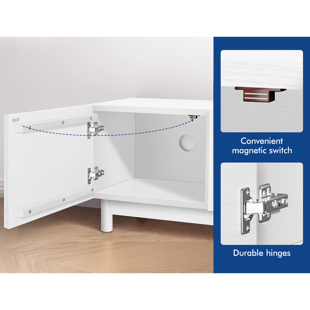 ALFORDSON Entertainment Unit TV Cabinet Stand 180cm Storage Shelves Doors - Picture 53 of 60