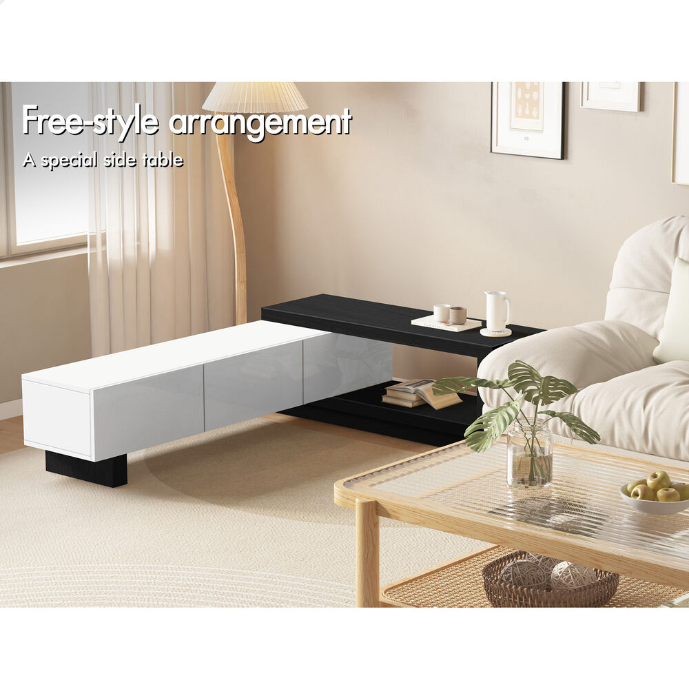 ALFORDSON Extendable Entertainment Unit TV Cabinet 190-280cm Stand Storage Shelf - Picture 17 of 60