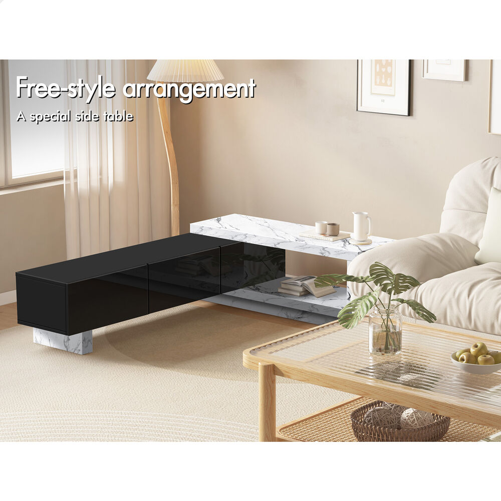 ALFORDSON Extendable Entertainment Unit TV Cabinet 190-280cm Stand Storage Shelf - Picture 29 of 60
