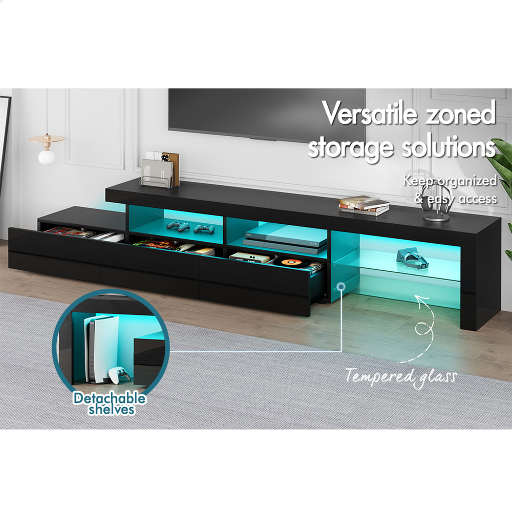 ALFORDSON Entertainment Unit TV Cabinet Stand Storage Drawer RGB LED Gloss - Picture 125 of 228