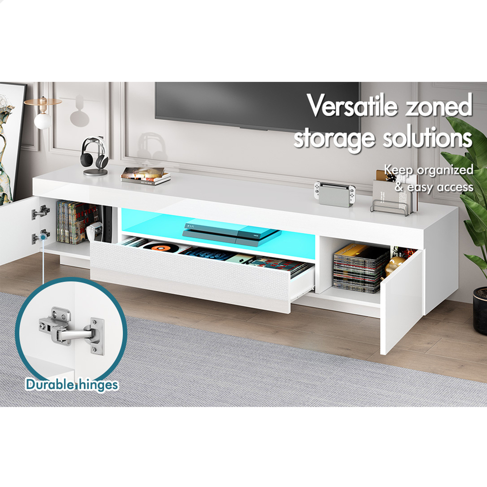 ALFORDSON Entertainment Unit TV Cabinet Stand Storage Drawer RGB LED Gloss - Picture 185 of 228