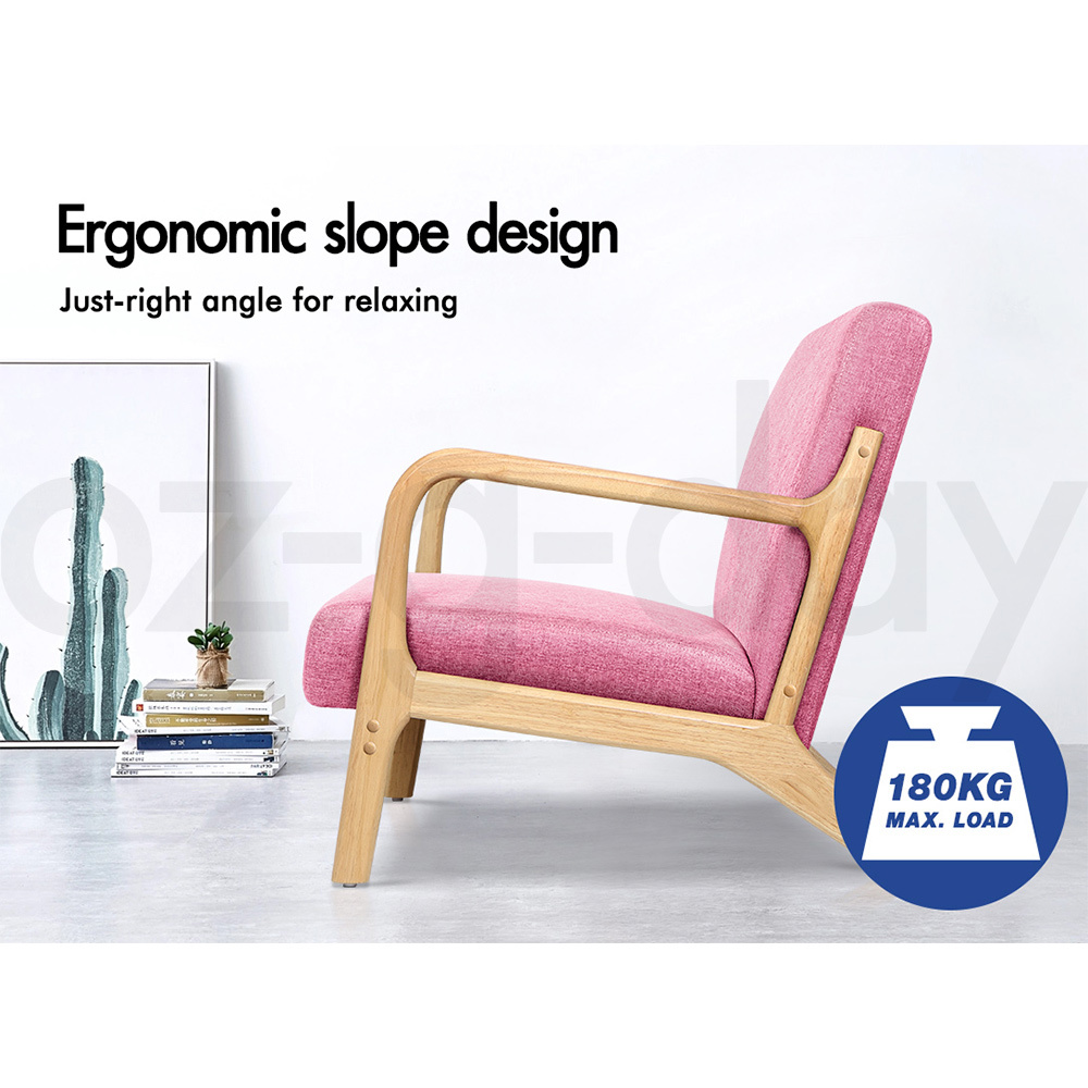 ALFORDSON 2 Seater Sofa Armchair Fabric Lounge Chair Accent Chair Loveseat Couch - Picture 41 of 84