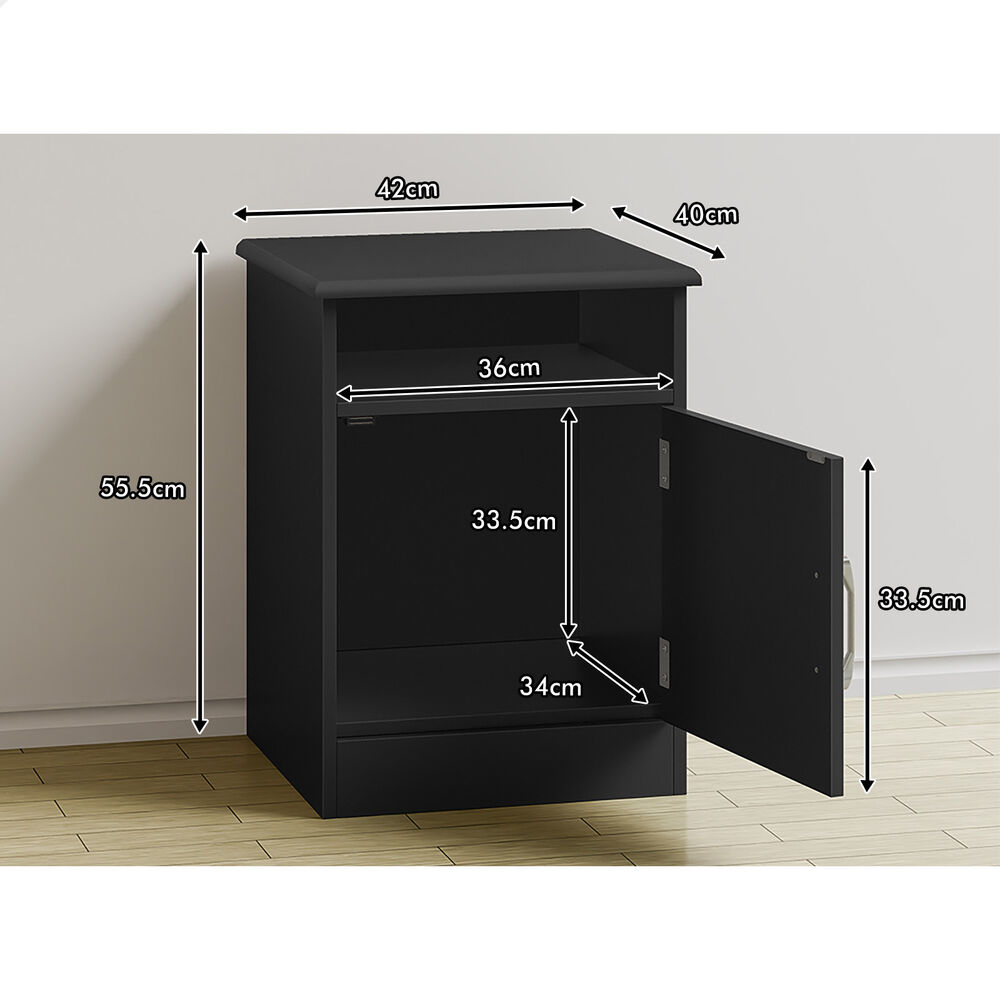 ALFORDSON Bedside Table RGB LED Nightstand 1/2/3 Drawers Side Table Storage - Picture 66 of 521