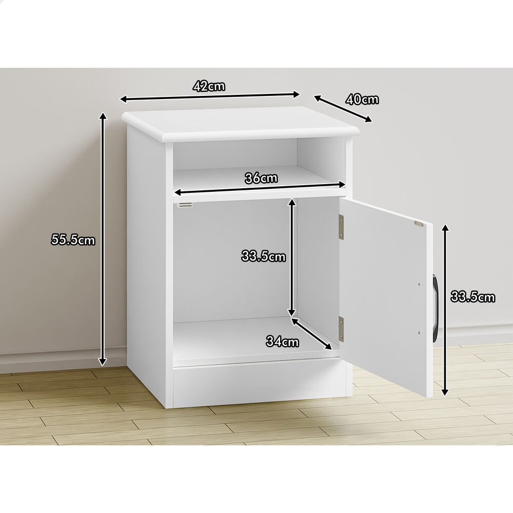 ALFORDSON Bedside Table RGB LED Nightstand 1/2/3 Drawers Side Table Storage - Picture 72 of 521