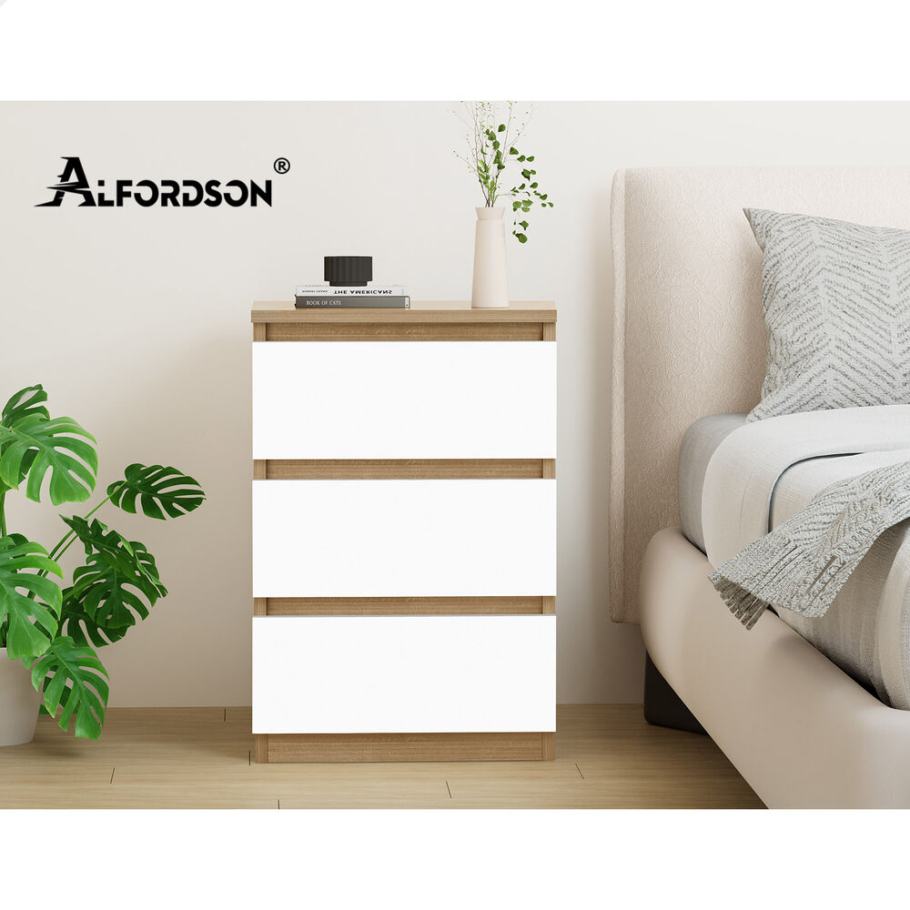 ALFORDSON Bedside Table RGB LED Nightstand 1/2/3 Drawers Side Table Storage - Picture 267 of 521