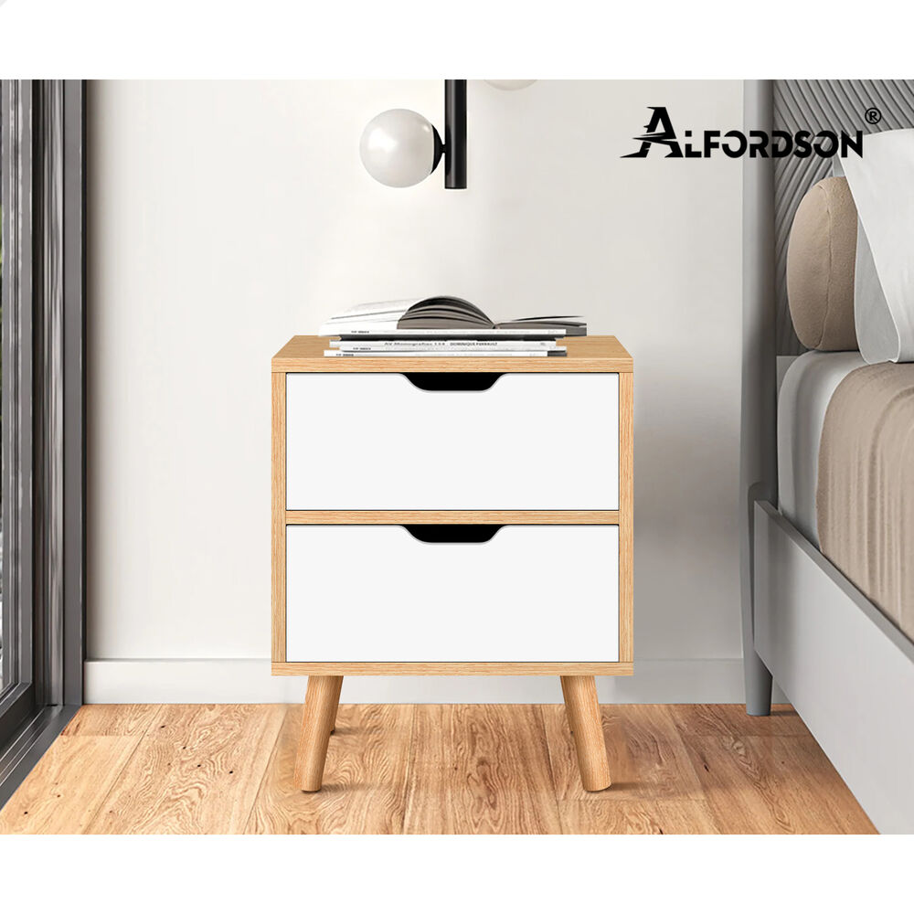 ALFORDSON Bedside Table RGB LED Nightstand 1/2/3 Drawers Side Table Storage - Picture 84 of 521