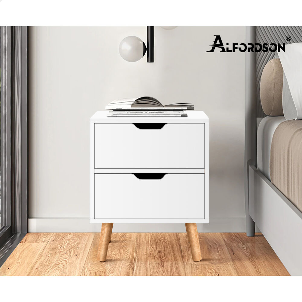 ALFORDSON Bedside Table RGB LED Nightstand 1/2/3 Drawers Side Table Storage - Picture 90 of 521