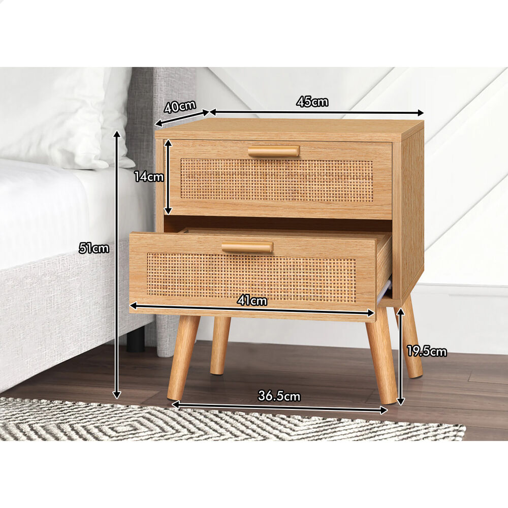 ALFORDSON Bedside Table RGB LED Nightstand 1/2/3 Drawers Side Table Storage - Picture 199 of 521