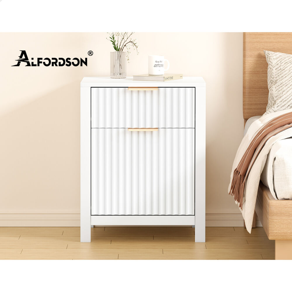 ALFORDSON Bedside Table RGB LED Nightstand 1/2/3 Drawers Side Table Storage - Picture 120 of 521