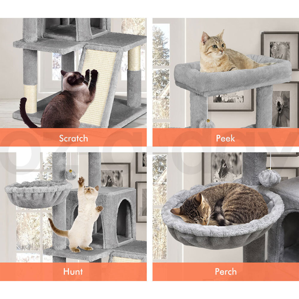 BEASTIE Cat Tree Scratching Post Scratcher Tower Condo House Furniture Bed Stand - Picture 63 of 474