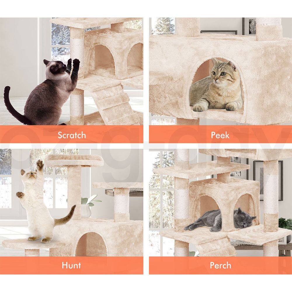 BEASTIE Cat Tree Scratching Post Scratcher Tower Condo House Furniture Bed Stand - Picture 139 of 474
