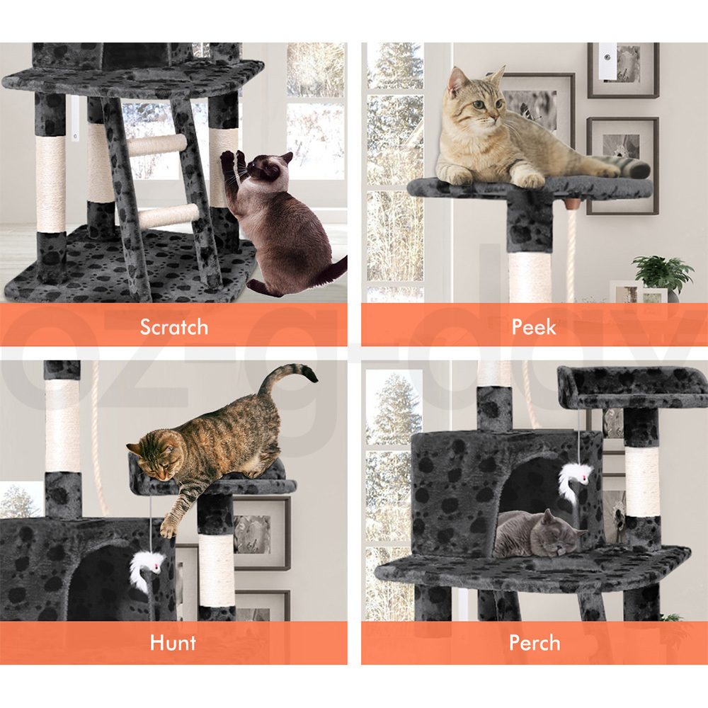 BEASTIE Cat Tree Scratching Post Scratcher Tower Condo House Furniture Bed Stand - Picture 107 of 474