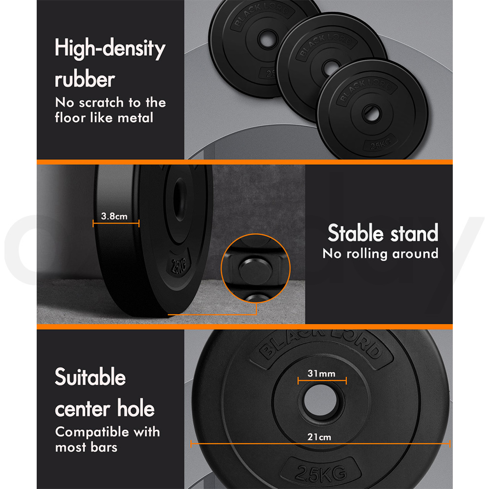 BLACK LORD 20kg 40kg Dumbbell Set Adjustable Barbell Kettlebell Home Gym Fitness - Picture 55 of 63