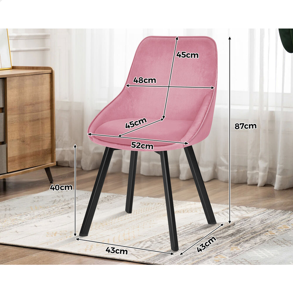 ALFORDSON Dining Chairs Kitchen Swivel PU Leather Sherpa Velvet Wooden x1/x2/x4 - Picture 422 of 592