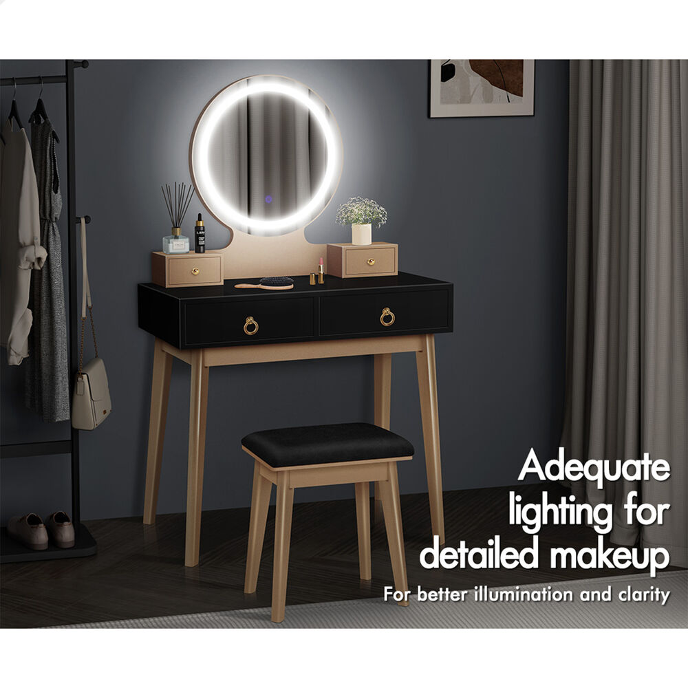 ALFORDSON Dressing Table Stool Set Makeup Mirror Storage Vanity Desk LED Bulbs - Picture 306 of 520