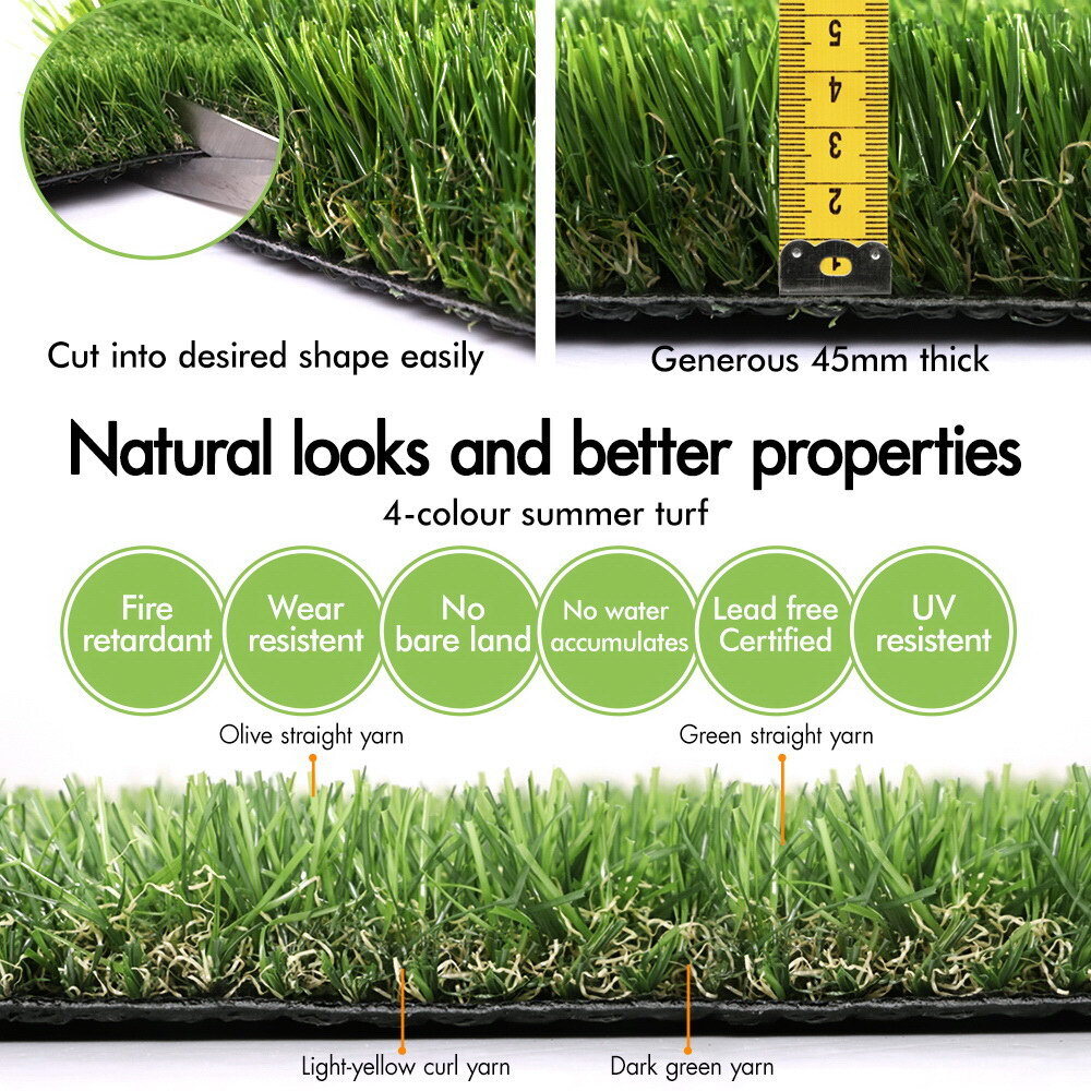 OTANIC Artificial Grass 10-20SQM 12/18/35/45mm Synthetic Turf Fake Lawn Plant - Picture 174 of 204