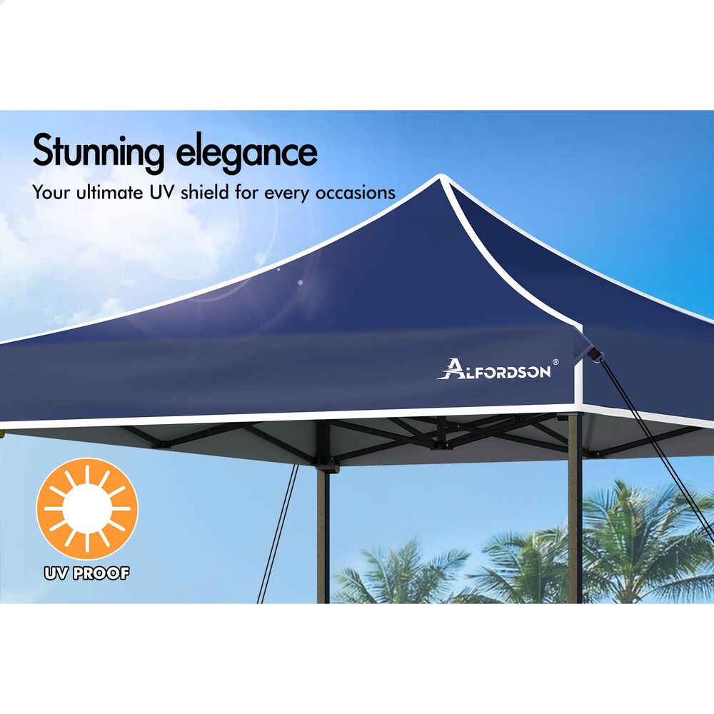 ALFORDSON Gazebo 3x3m Pop Up PE Mesh Marquee Outdoor Folding Tent Wedding Canopy - Picture 58 of 160