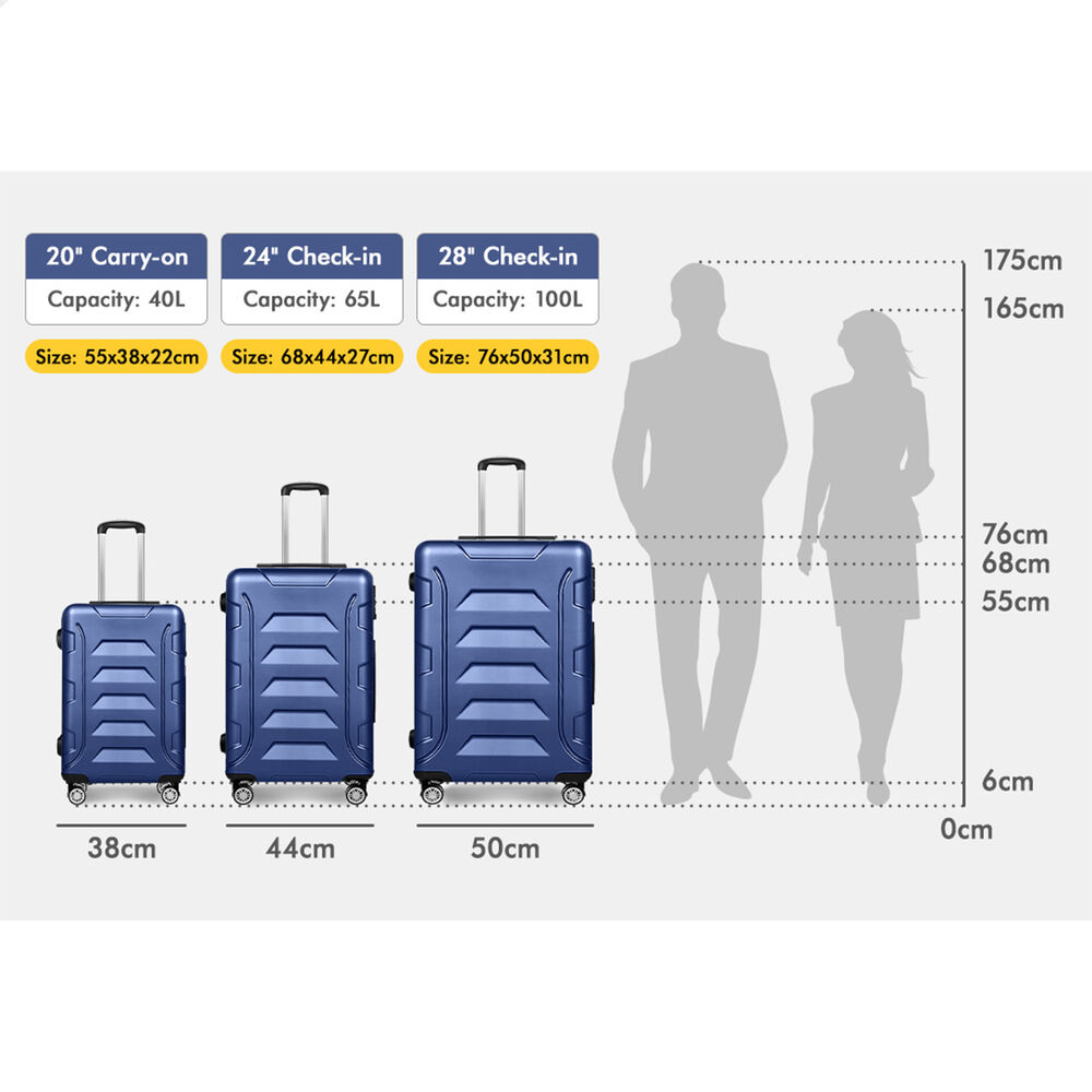 ALFORDSON Luggage 3PCS Set Suitcase Travel Trolley TSA Carry on Hard Case - Picture 46 of 254