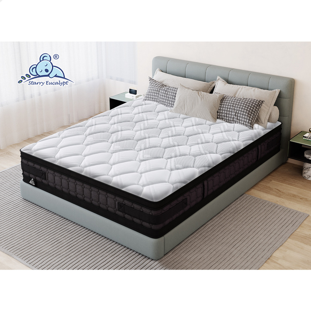 STARRY EUCALYPT Mattress Queen Double King Single Bed Spring Foam Euro PillowTop - Picture 90 of 876