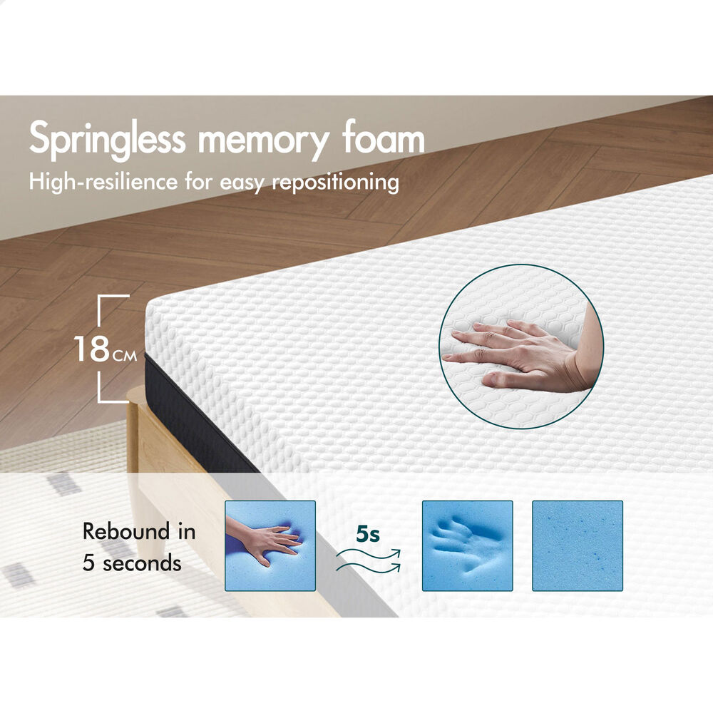 ALFORDSON Mattress Queen Double King Single Bed Euro Top Memory Foam Bedding - Picture 34 of 193