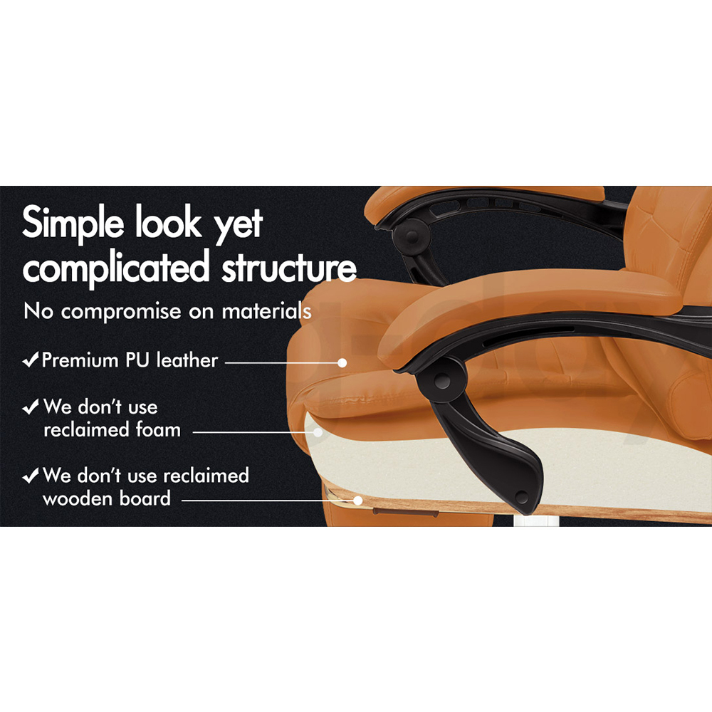 ALFORDSON Office Chair Mesh Executive Gaming Seat Leather Fabric Racing Tilt - Picture 642 of 1,188