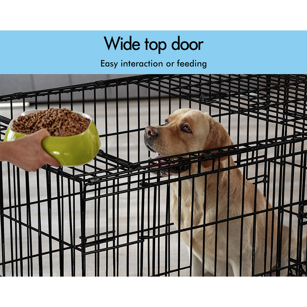 BEASTIE Dog Cage Pet Crate Kennel Cat Collapsible Metal Playpen 24"~ 48" Large - Picture 9 of 124