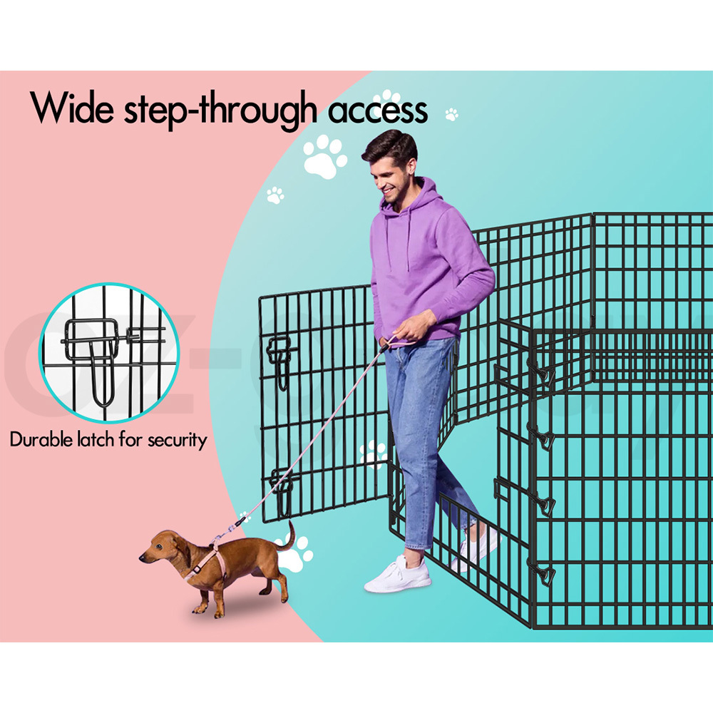 BEASTIE Dog Cage Pet Crate Kennel Cat Collapsible Metal Playpen 24"~ 48" Large - Picture 86 of 124