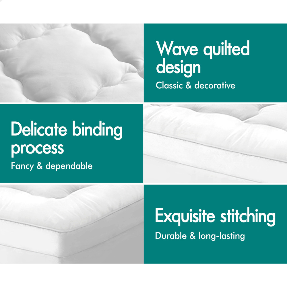 STARRY EUCALYPT Mattress Topper Pillowtop Luxury Bedding Mat Cover All Sizes 7cm - Picture 106 of 244