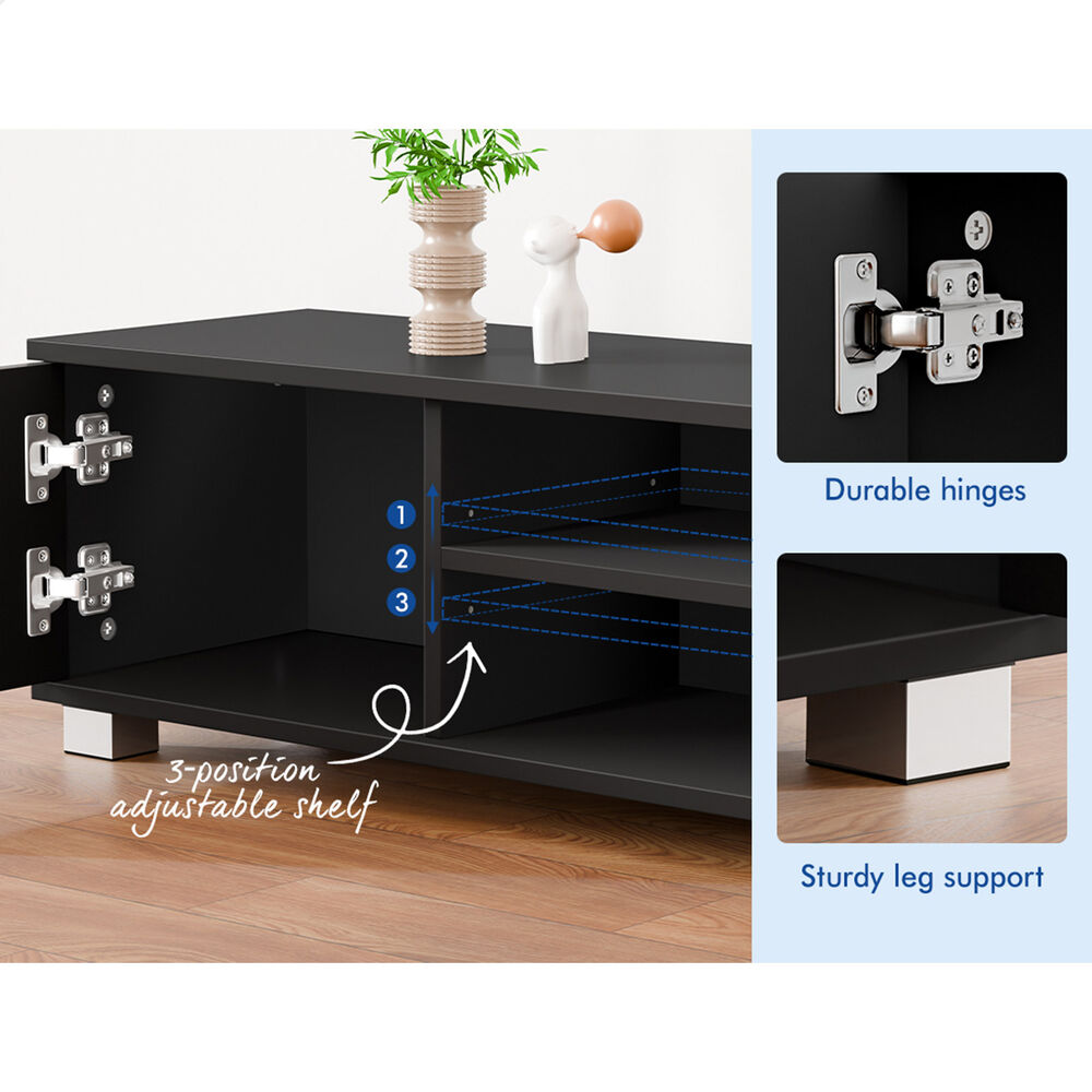 ALFORDSON TV Cabinet Entertainment Unit Stand 120cm Storage Shelf Drawers Wooden - Picture 18 of 48