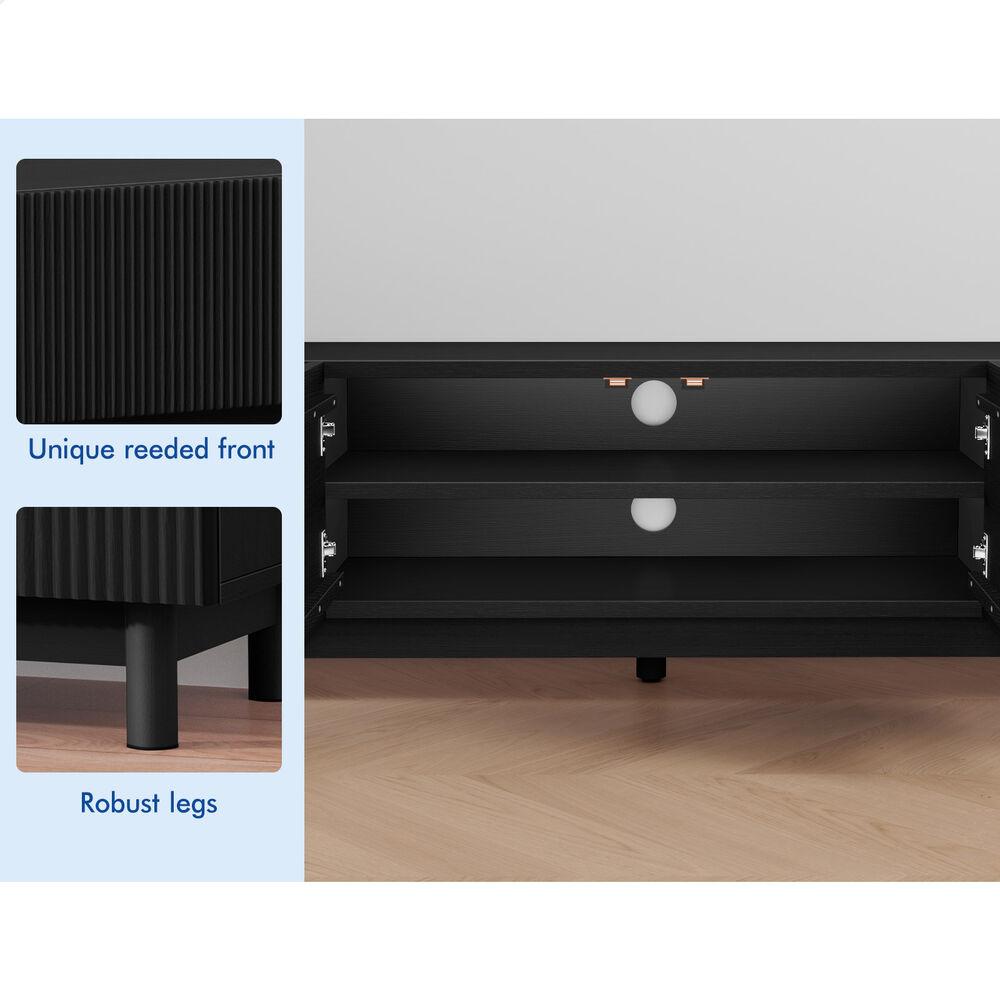 ALFORDSON Entertainment Unit TV Cabinet Stand 180cm Storage Shelves Doors - Picture 18 of 60