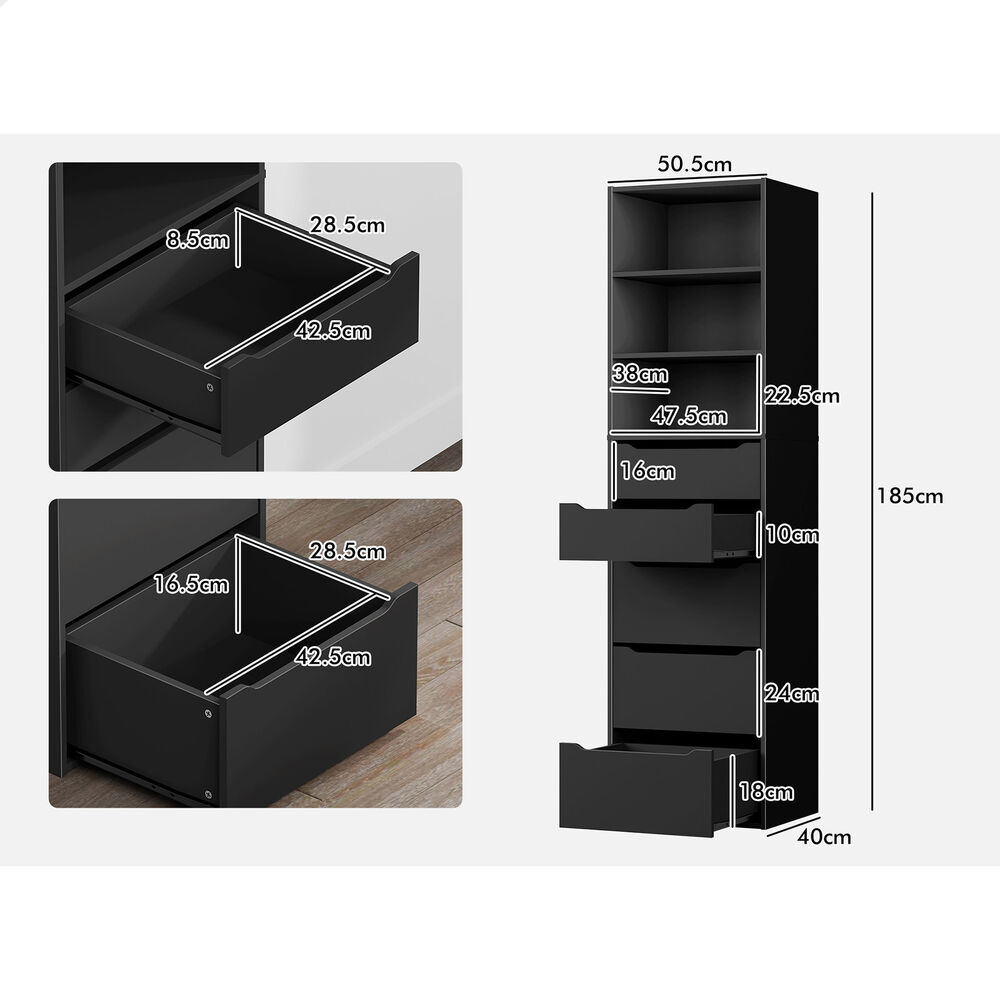 ALFORDSON Wardrobe Clothes Storage Organizer Closet Cabinet Drawers Shelves - Picture 143 of 203