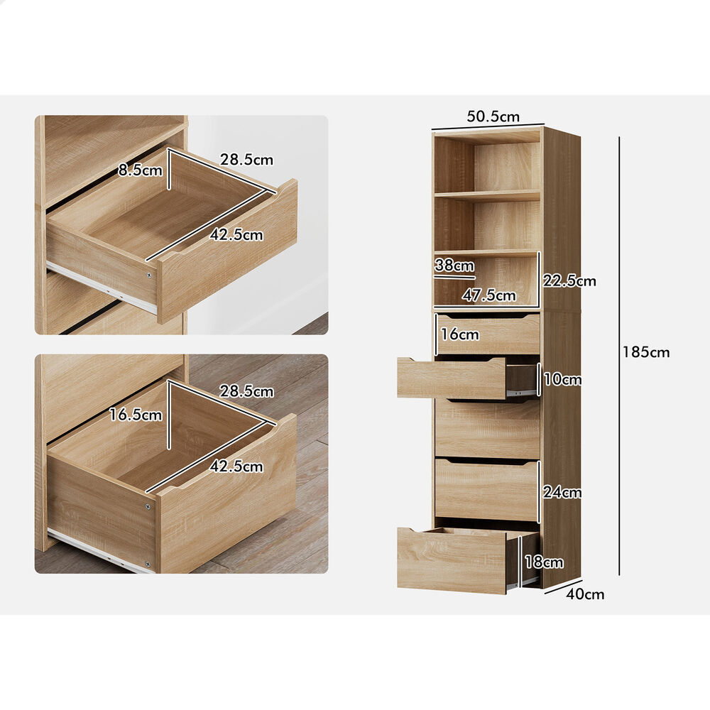 ALFORDSON Wardrobe Clothes Storage Organizer Closet Cabinet Drawers Shelves - Picture 154 of 203