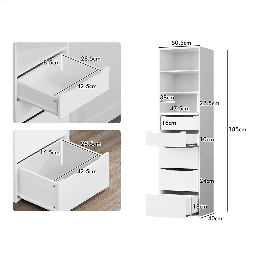 ALFORDSON Wardrobe Clothes Storage Organizer Closet Cabinet Drawers Shelves - Picture 165 of 203