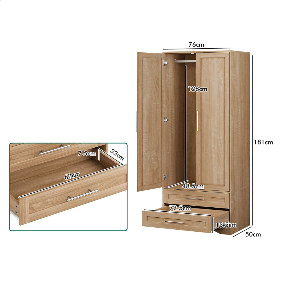 ALFORDSON Wardrobe Clothes Storage Organizer Closet Cabinet Drawers Shelves - Picture 187 of 203
