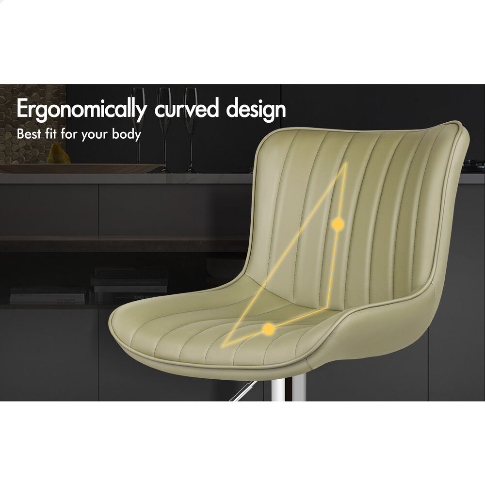 ALFORDSON Bar Stools Kitchen Swivel Dining Chairs Gas Lift Leather/Fabric - Picture 351 of 1,456