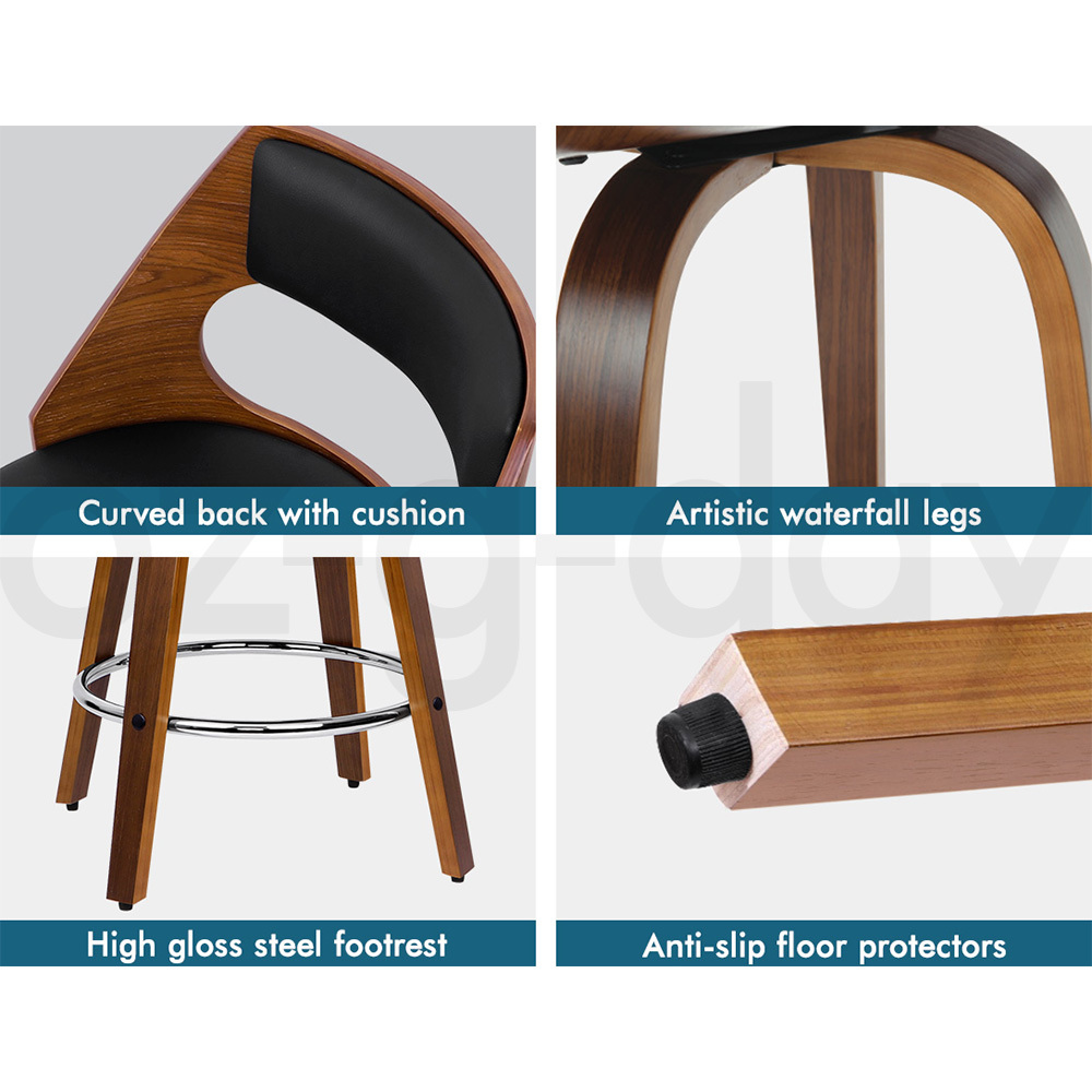 ALFORDSON Wooden Bar Stools Eden Kitchen Counter Swivel Dining Chair x2/x4 - Picture 26 of 115